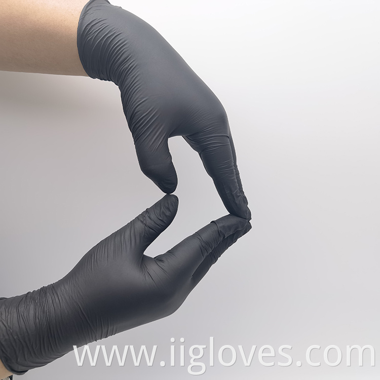 Gloves Nitrile Synthetic Nitrile Gloves Wholesale Black Disposable Household NON-sterilization Gloves Promote Powder Free